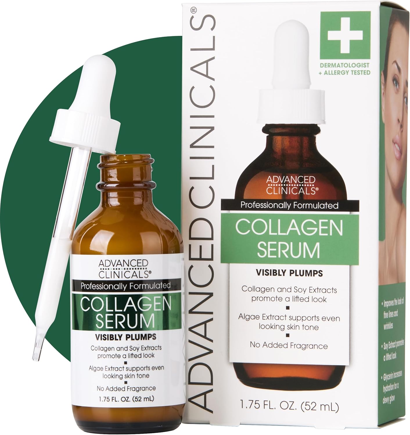 Advanced Clinicals Collagen Instant Plumping Serum for Fine Lines and Wrinkles - 1.75 Fl Oz - by Advanced Clinicals