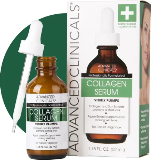 Advanced Clinicals Collagen Instant Plumping Serum for Fine Lines and Wrinkles - 1.75 Fl Oz - by Advanced Clinicals