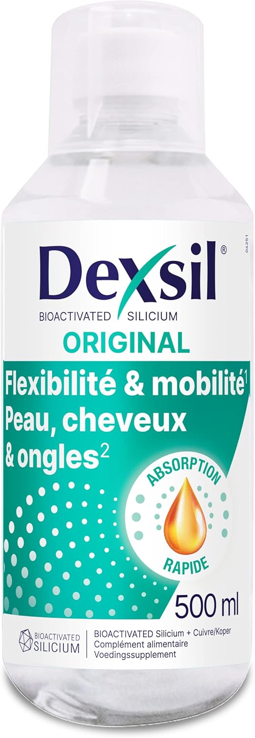 Original Silicium Organique Solution Buvable Complément Alimentaire à Base d'Ortie/Silicium pour Souplesse/Peau/Cheveux/Ongles, 500 ml
