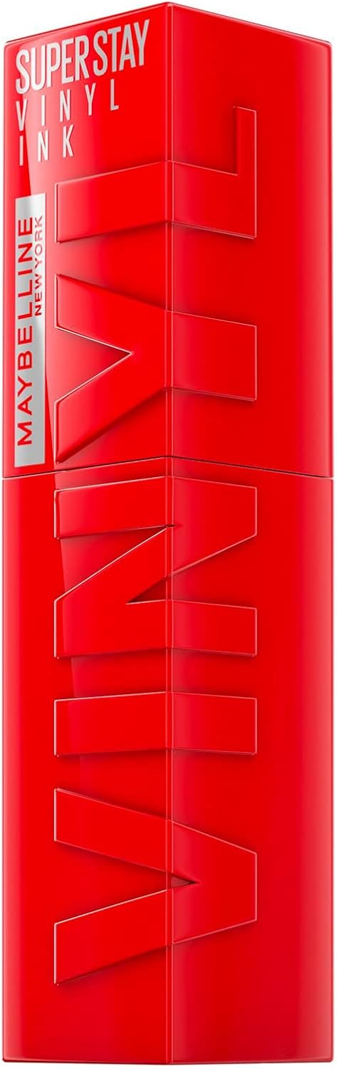 New York - Rouge à Lèvres Liquide - Effet Vinyl Brillant - Longue Tenue - SuperStay Vinyl Ink - Teinte : Red Hot (25) 025 Red Hot