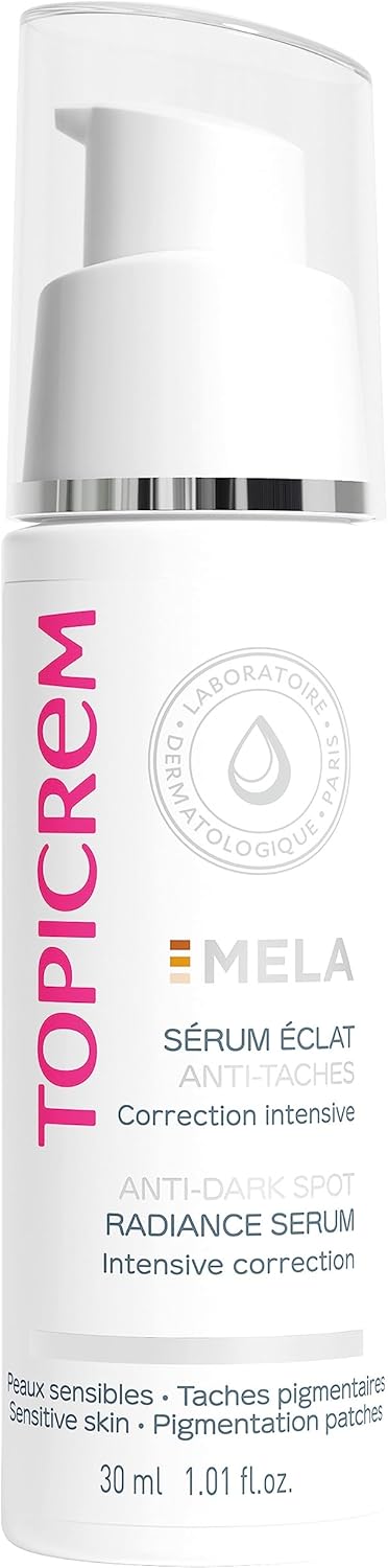 Mela, Sérum Éclat Anti-Taches - Hydrate 24h, Unifie et Ravive le Teint, Corrige et Prévient l’Apparition des Taches - Soin du Visage pour Peaux Sensibles - 30 ml