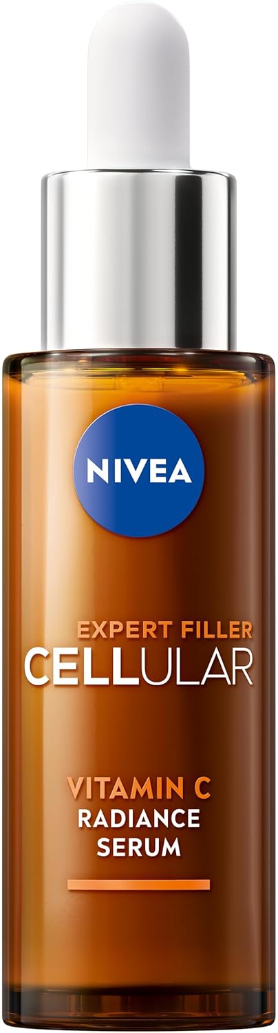NIVEA CELLULAR Expert Filler Vitamine C Radiance Sérum de soin léger avec vitamine E Soin du visage pour rides lissées et peau radieuse 30 ml