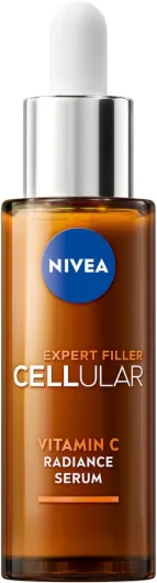 NIVEA CELLULAR Expert Filler Vitamine C Radiance Sérum de soin léger avec vitamine E Soin du visage pour rides lissées et peau radieuse 30 ml