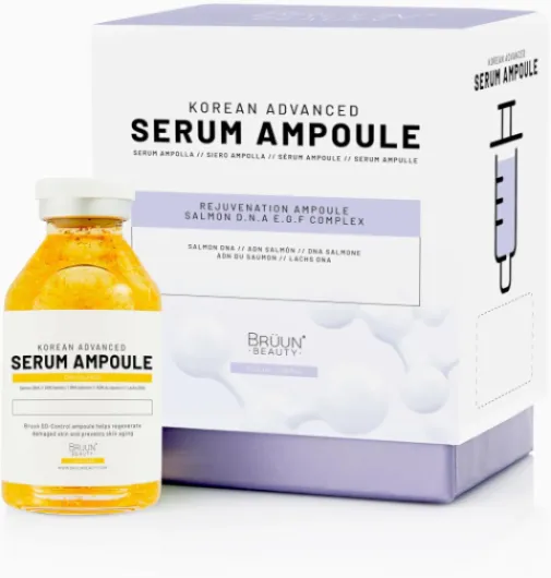BRÜUN SD - Control Salmon DNA Ampoule - Micro Needling Korean Serum Booster for Face and Body to Use with and without Derma Pen Microneedling Skin Care Serum 1.18 fl.oz