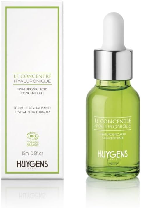 Sérum Acide Hyaluronique - +49% d'Hydratation après 1h - Cliniquement prouvé - Le Concentré Hyaluronique BIO HUYGENS - 15ml - 99% Naturel - Made In France 15 ml (Lot de 1)