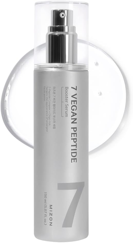 [MIZON] 7 VEGAN PEPTIDE BOOSTER SERUM (150ml) Soin Coréen - Glass skin en 7 secondes - Réduction des pores - 7 Solutions Anti-Imperfections - Hydrate & sublime votre peau