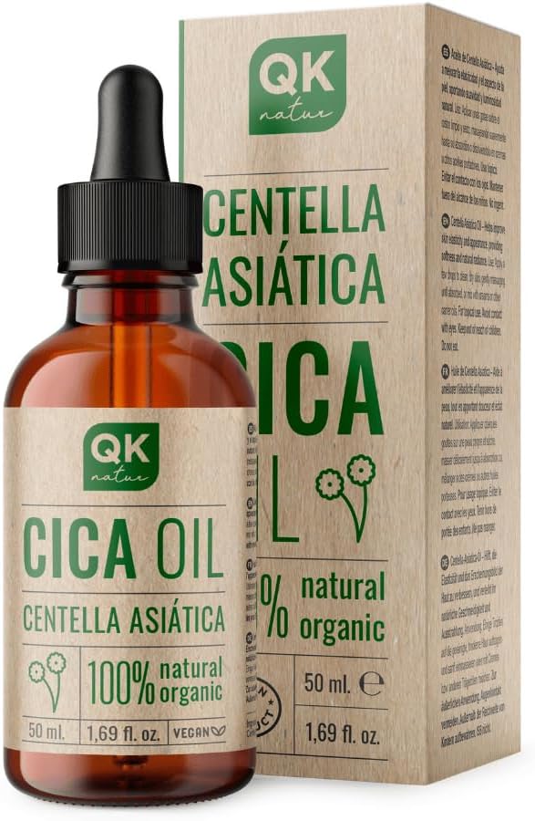 Huile de Centella Asiatica - Réparateur naturel pour la peau - Élasticité, douceur et luminosité pour le visage et le corps - 50 ml