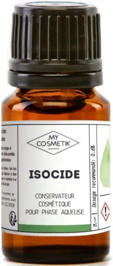 Isocide - Conservateur cosmétique pour phase aqueuse - Qualité cosmétique - Pour tous les types de cheveux et peaux - 5 ml