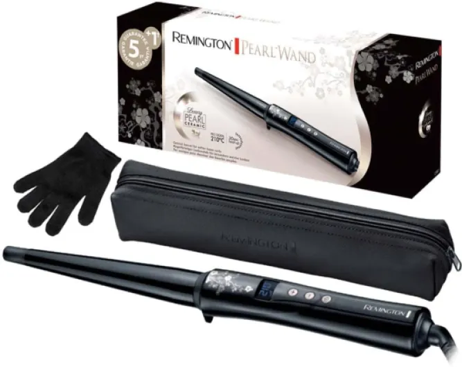 Boucleur à cheveux [Conique 13-25mm: Ondulations naturelles] (Céramique Premium avec éclats de perles, chaleur homogène, Ecran LCD, 130-210°C, gant de protection) Fer à boucler CI951 Boucleur nouveau