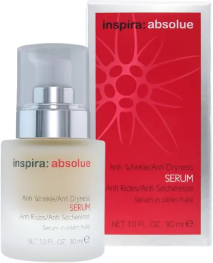 Inspira Sérum anti-rides absolue et anti-séchage, l'eau de glacier suisse repulpe la peau – les ridules sont visiblement réduites.