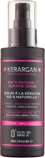 Sérum Capillaire Ultra Réparateur à la Kératine pour Cheveux Abîmés - Protecteur, Lissant - Huiles Naturelles de Ricin, Macadamia, Argan - Sans Sulfate, OGM, Huile Minérale - 100ml Keratine 100 ml (Lot de 1)