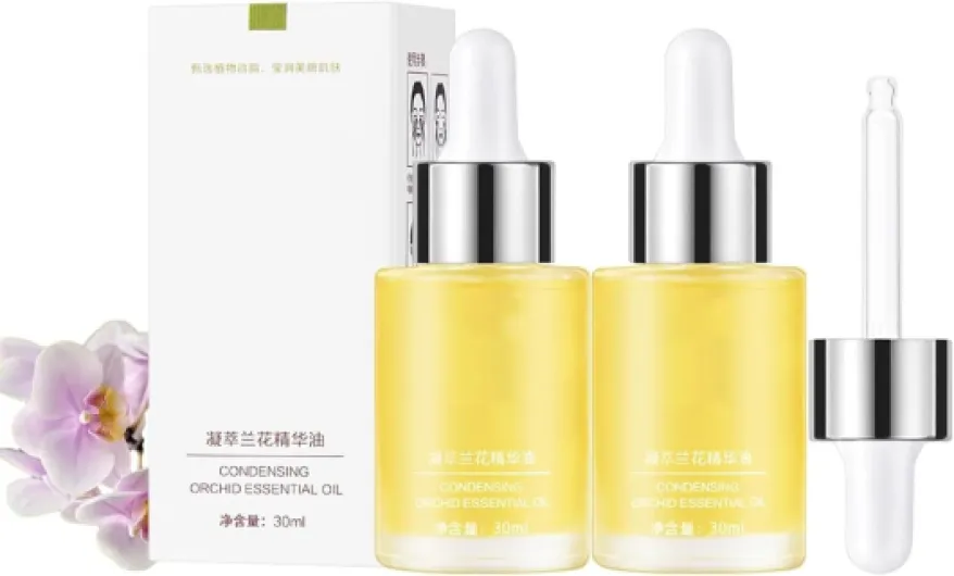 Sérum de rajeunissement du visage, sérum anti-âge pour le visage, hydratant anti-âge à l'huile essentielle d'orchidée, sérum anti-âge pour augmenter l'élasticité 2pcs
