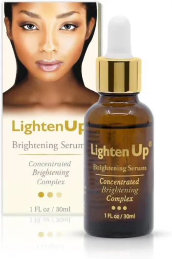 LightenUp Sérum anti-âge éclaircissant pour la peau - 30 ml - Sérum correcteur de taches brunes, efficace pour l'hyperpigmentation, avec de l'huile d'argan, du beurre de karité et de l'alpha-arbutine Sans Parfum