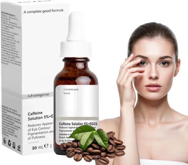 Solution de Caféine 5% + EGCG Sérum Anti-Cernes, Sérum pour les Yeux à la Caféine, Améliore les Cernes et les Poches Sous les Yeux, Lisse les Rides et Ridules Autour Des Yeux, 30 ml 1 Pcs-Version améliorée