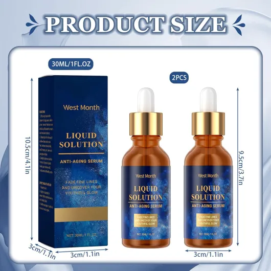 Lot de 2 sérums originaux - Effet immédiat - Pour le visage - Solution anti-âge - Réduit les rides - Effet immédiat - Pour tous les types de peau (30 ml x 2) 0.5 ml (Lot de 2)