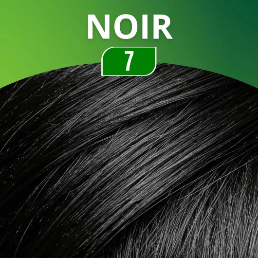 Coloration de Cheveux Naturelle Henné Couleur Noir Naturel Nº 7 - Couvre les Cheveux Blancs - Coloration Semi-Permanente - Sans Ammoniaque, Sans Sulfate et Sans Parabène - 75ml Noir naturel 7