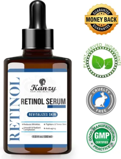 Retinol Serum 2.5% with Acide Hyaluronique Anti Ride, Anti Age Puissant Rétinol Sérum Visage Bio pour Femme et Homme avec Huile de Jojoba and Aloe Vera Pour une peau Radieuse et Ferme 30ML