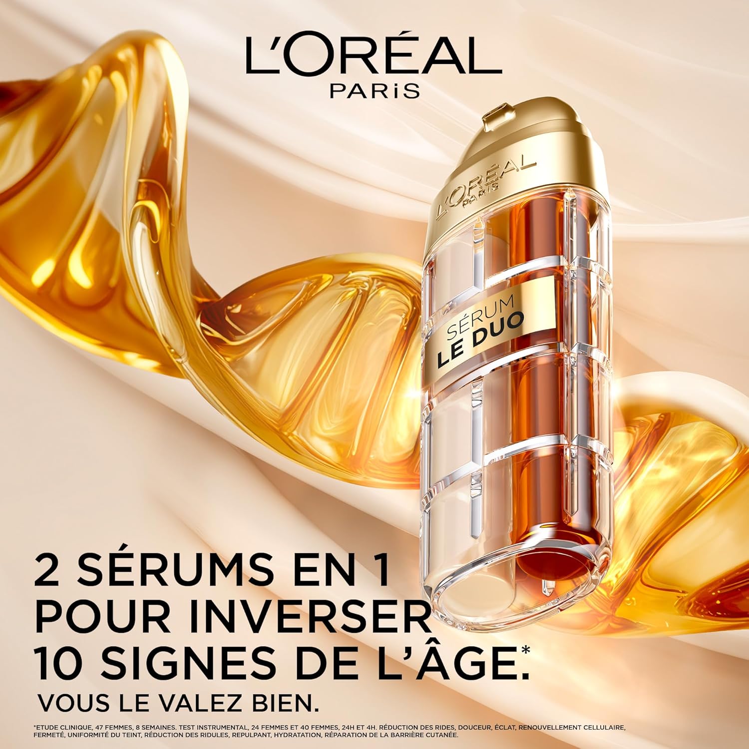 L'Oréal Paris - Age Perfect Sérum Anti-Âge 2 en 1 Le Duo - Formule Booster de Collagène - Vitamines B3 et Cg - Age Perfect - Contenance : 30 ml Sérum Le Duo