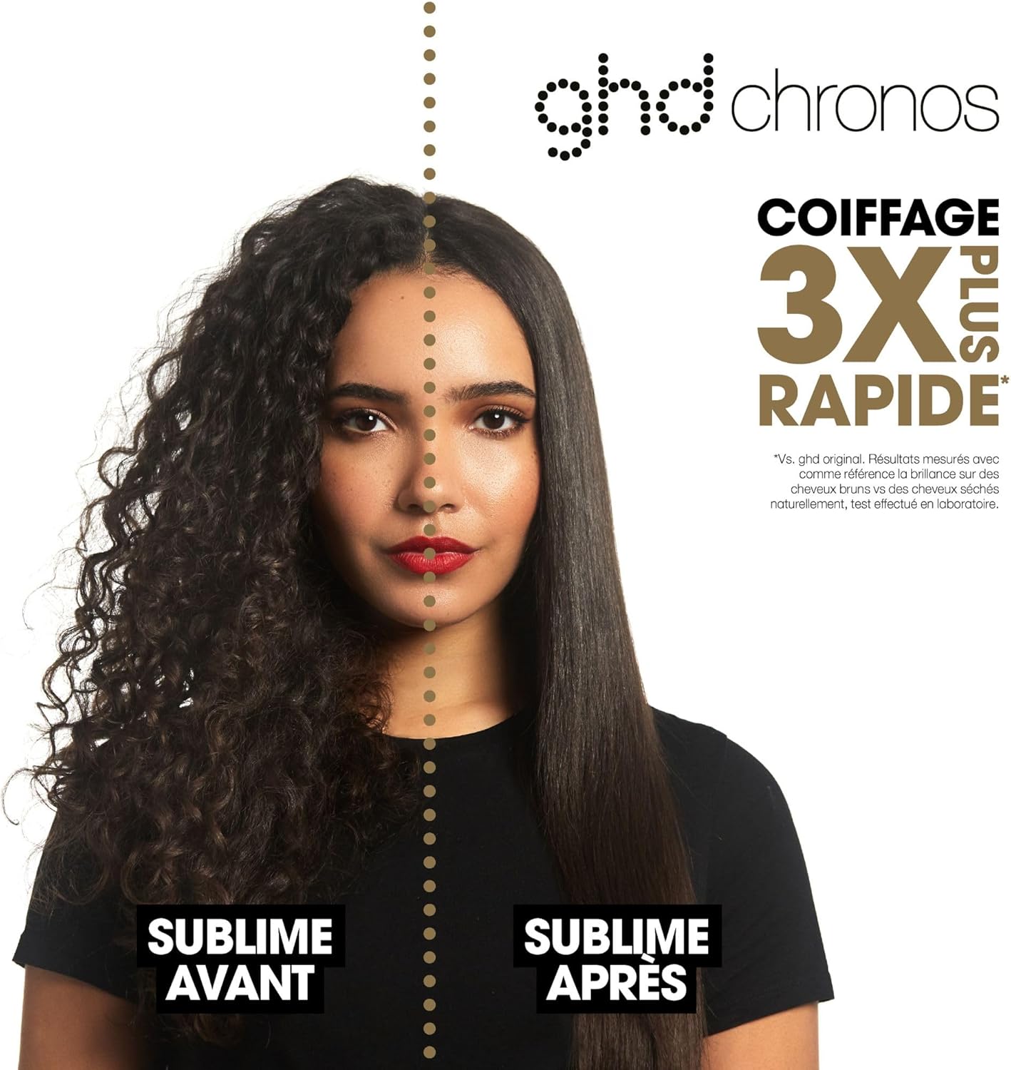 Ghd - Lisseur cheveux ghd chronos - Fer à lisser professionnel - Coiffage 3x plus rapide, plus brillant, 2x moins de frisottis, sans chaleur extrême - Lisseur boucleur idéal tous types cheveux Noir