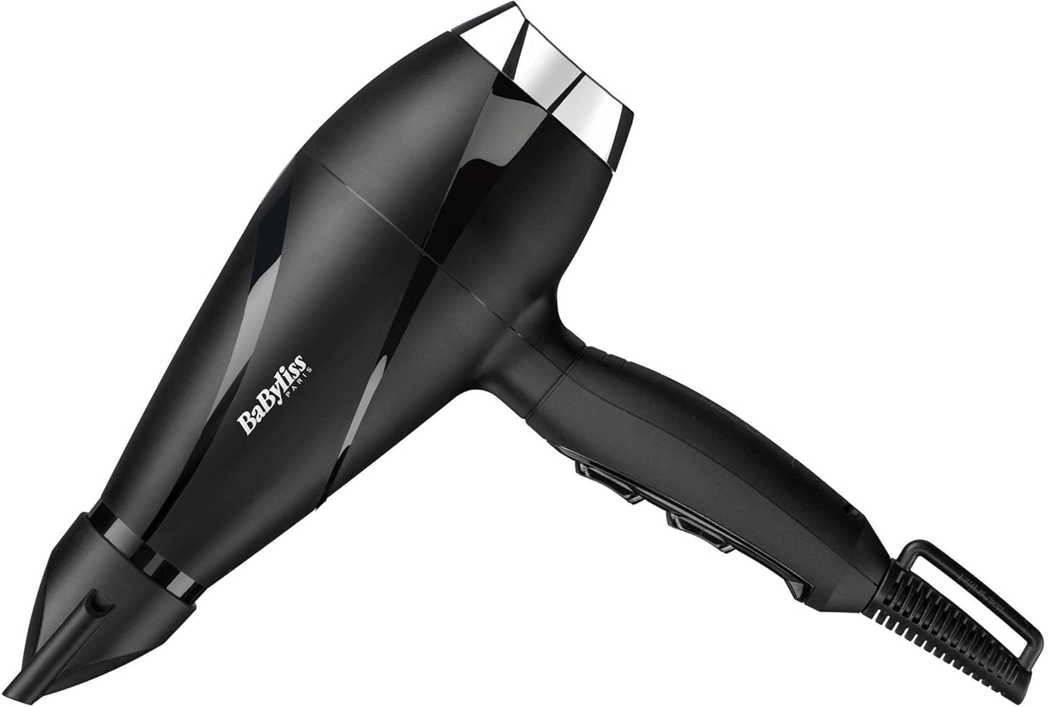 BaByliss Sèche-cheveux Shine Pro 2200 - 2200W, Technologie ionique, Technologie anti-frisottis, Diffuseur et concentrateur inclus, Fabriqué en Italie, Noir, 6713DE Nouveau
