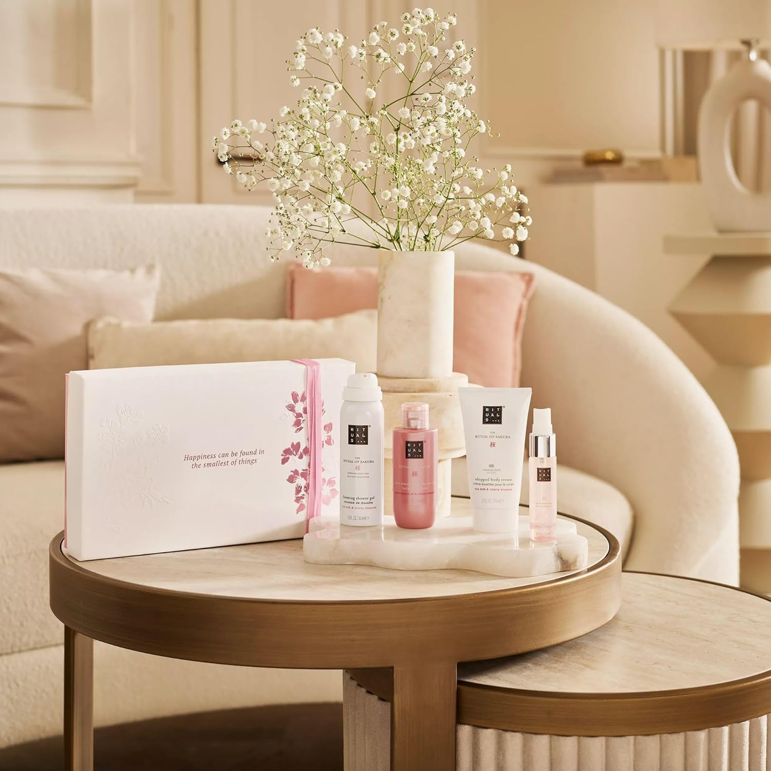 Coffret Rituals The Ritual of Sakura - Produits de soins de la peau enrichis en fleurs de cerisier et lait de riz - Cadeau détente et bien-être