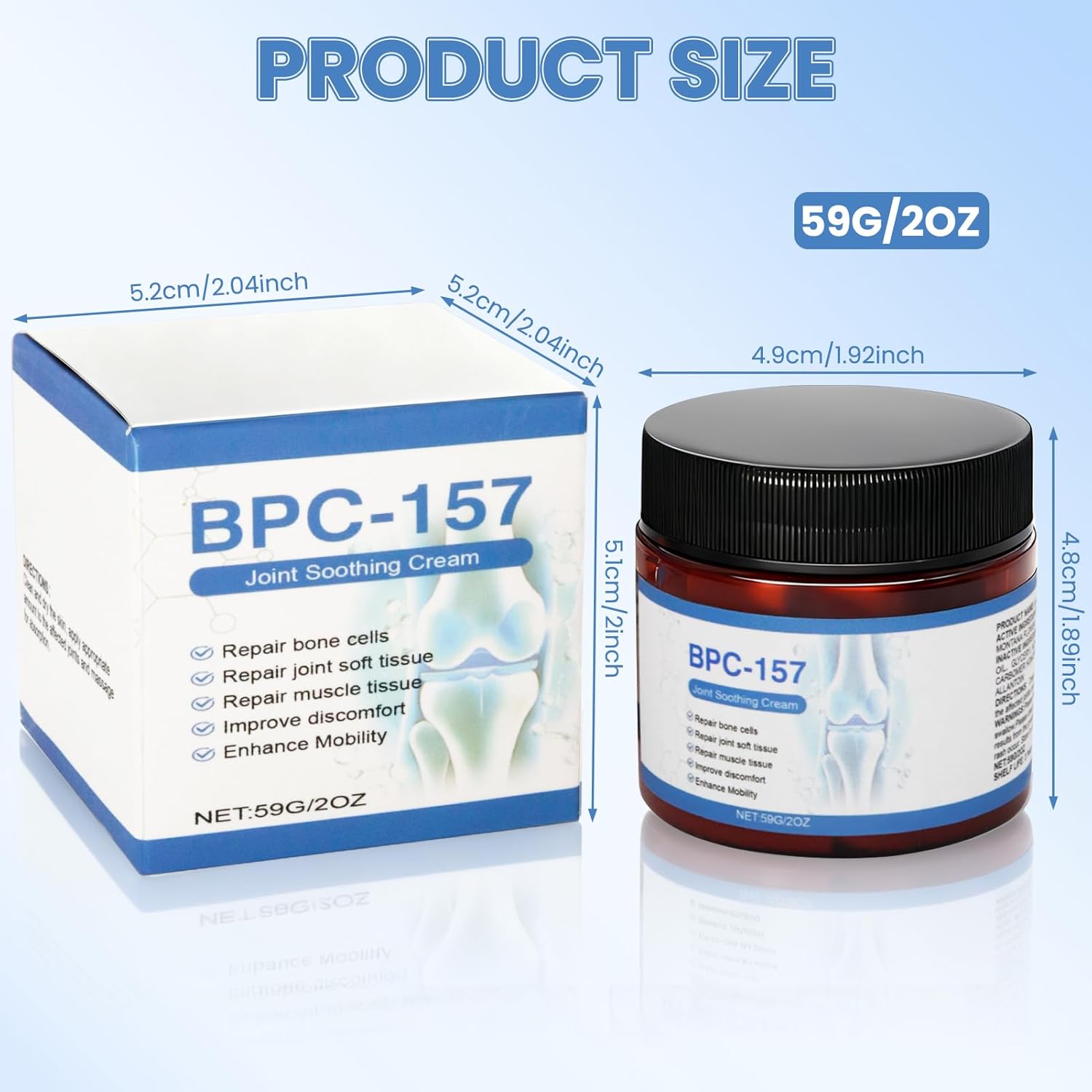 Picdo BPC-157 Crème de guérison pour les articulations, crème de confort professionnelle pour les articulations, naturellement pénètre rapidement, pour les zones du corps sollicitées, genoux