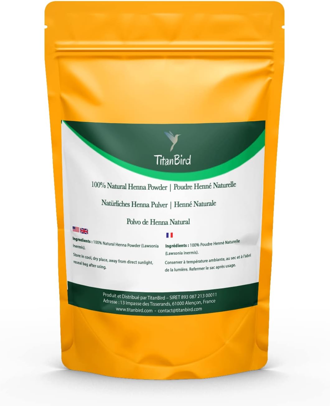 200g Henné en Poudre, Naturel - Jolie Reflet Roux Cuivré - Coloration Cheveux - Origine : Montagnes de l'Atlas - 100% Naturel, Pur et Sans Additifs - Poudre Fine de Qualité Supérieure