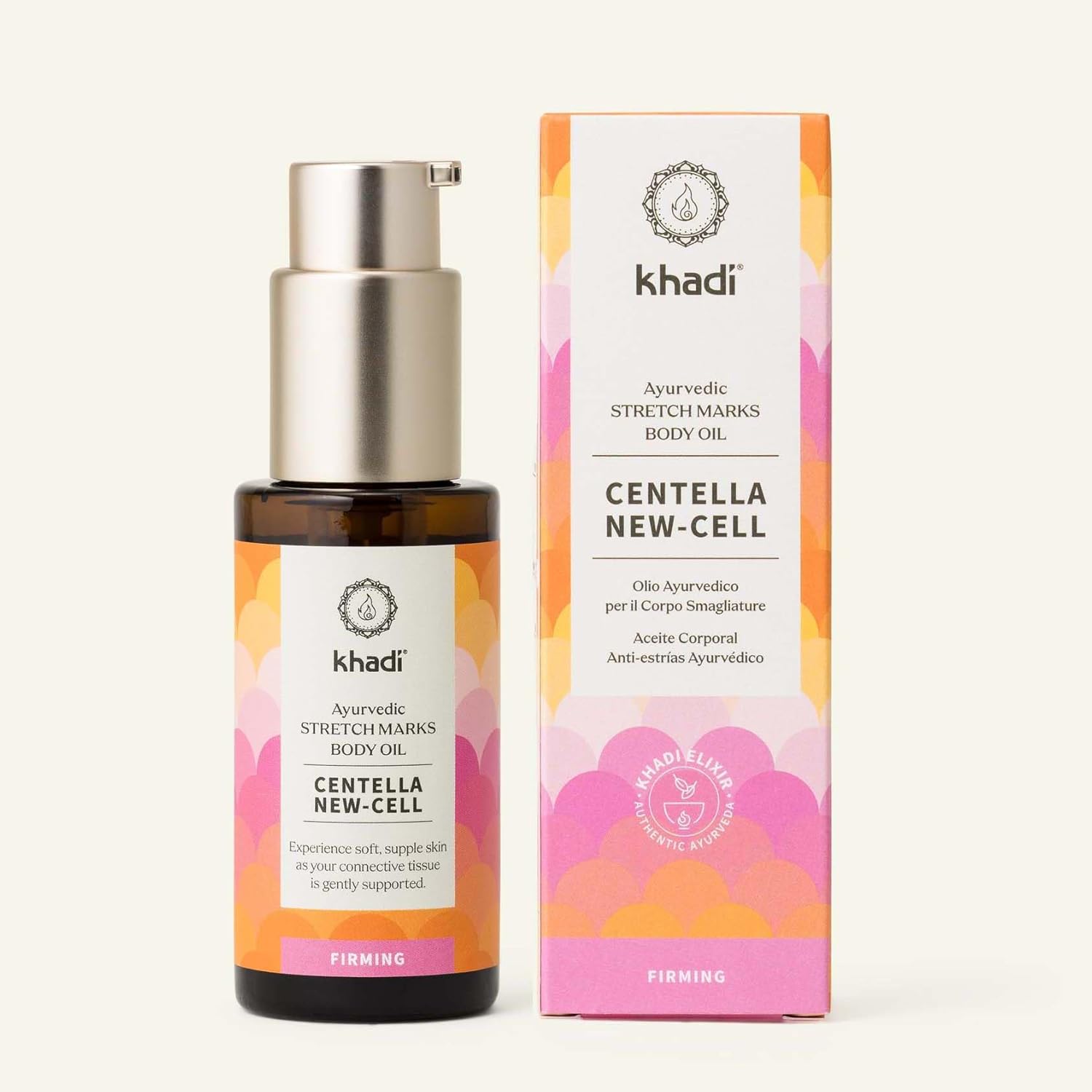 CENTELLA NEW-CELL Huile de Corps Élixir Ayurvédique, huile raffermissante pour tissu de peau : affine, renouvelle et favorise l'élasticité, 100% naturel et vegan, Cosmétiques naturels, 50ml 50 ml (Lot de 1)