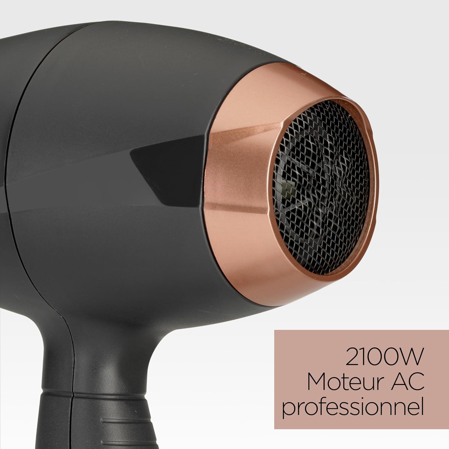 BaByliss Sèche-cheveux Smooth Pro - Sèche-cheveux puissant de 2100W, Fabriqué en Italie, Technologie ionique anti-frisottis, 3 réglages de température et 2 réglages de vitesse, Noir, 6709DE 6709DE - EU SKU