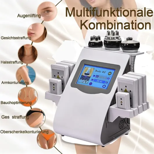 Lipocavitation radiofrequence 6 en 1 à radiofréquence 40 K - Appareil de massage pour le visage et le corps