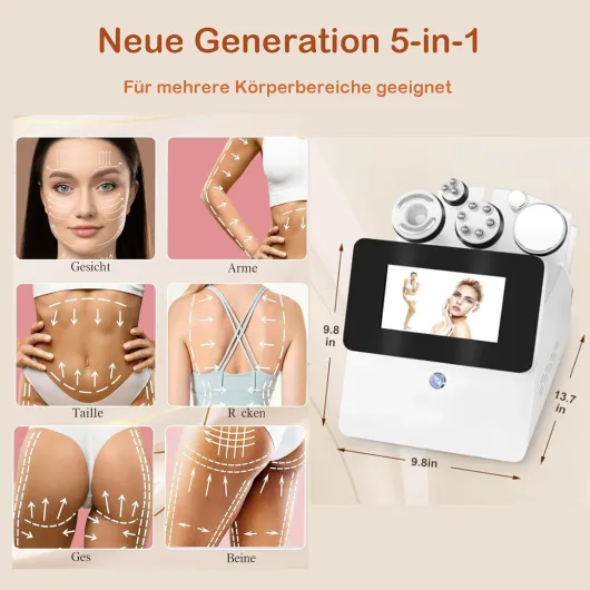 Appareil de beauté 5 en 1 à fréquence radio 40 K pour le visage, raffermissement de la peau, appareil pour raffermir et modeler