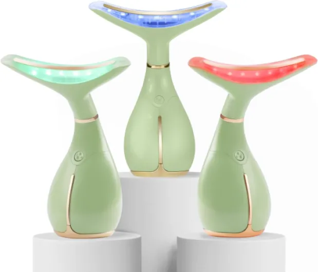 Ms.W Appareil Anti Ride Visage, Ultrasons Beauté Appareils Lifting Masseur Visage, Électrique Appareils De Tonification Pour Le Visage Femme, Outils de soins du visage anti-ride, Massage Pour La Peau Vert