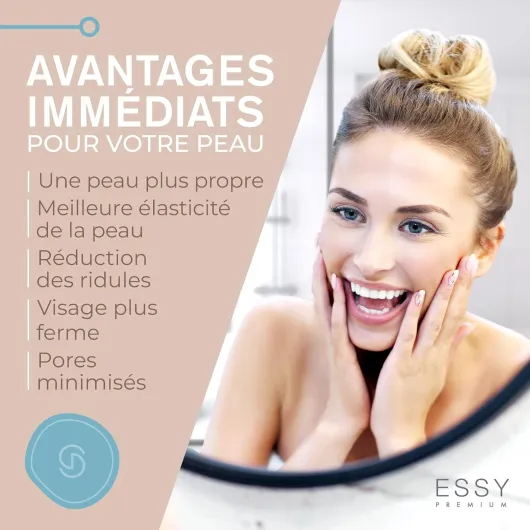 Essy Aspirateur Point Noir Blackhead Remover Extracteur Point Noir Visage Machine Appareil Aspirer les Points Noirs Nez Epurateur de Peau Extracteur Comedon Aspirateur Bouton Visage Enlever Bouton Bleu et Blanc 1 unité (Lot de 1)