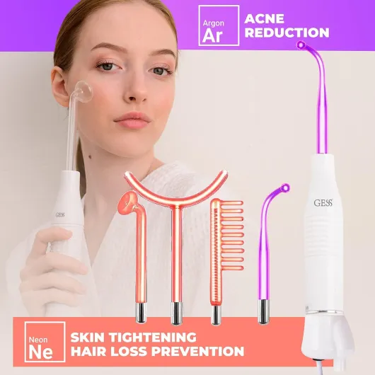 Darsonval SuperNova Appareil à haute fréquence, 4 tubes, thérapie micro-courante, élimination des rides, anti-âge, la peau, cheveux corps visage