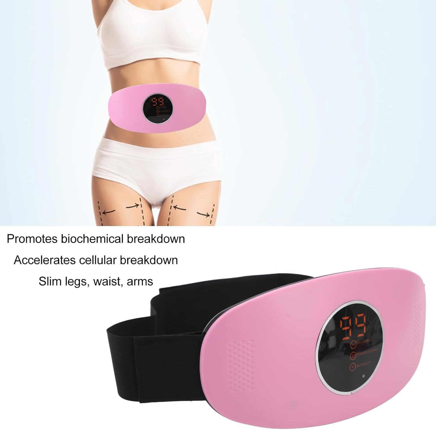 Ceinture Amincissante De Massage, Machine électrique Sans Fil Pour Brûler les Graisses, Ceinture Amincissante électrique Rechargeable Pour Améliorer le Flux Sanguin, Machine De Massage Abdominale Pour