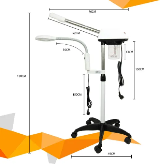 2 en 1 Vapeur Facial Machine à Vapeur de Sauna du Visage de LED 5X Grossissante Nettoyage Profond de Peau Humidificateur pour l'Hydratation et le Soin de Peau