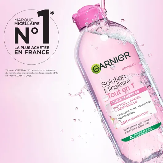 SkinActive - Solution Micellaire Tout en Un - Peaux Sèches et Sensibles - Grand Format 400 ml (Lot de 2) Peaux Sèches et Sensibles 400 ml (Lot de 2)