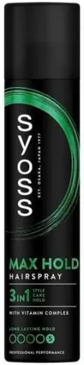 Syoss Lot de 6 sprays pour cheveux - Tenue maximale 3 en 1 - Avec complexe vitaminé - 300 ml
