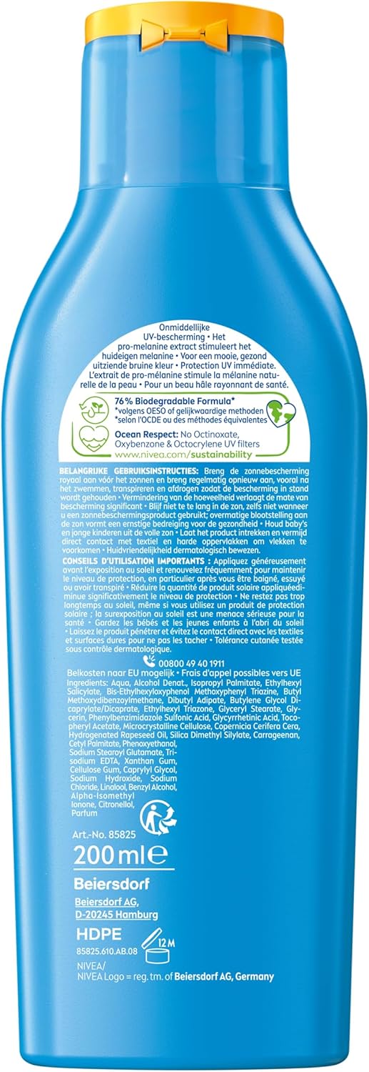 SUN Lait solaire activateur de bronzage Protect & Bronze FPS 30 (1 x 200 ml), crème solaire avec protection UVA/UVB pour un hâle naturellement bronzé Lait Après-Soleil Bronze Prolongateur de Bronzage