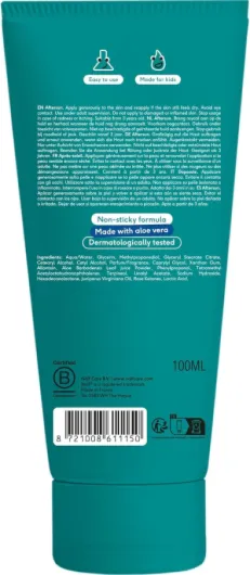 Gel Après-Soleil - pour enfants - Dès 3 ans - Testé dermatologiquement - Apaise et rafraîchit la peau - Sans microplastiques, huiles minérales ni silicones - Vegan - 100 ml 100 ml (Lot de 1)