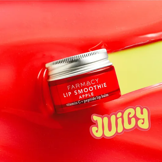 Farmacy Lip Smoothie Peptide Lip Balm - Lip Moisturizer & Plumper with Vitamin C - Apple Scented with High Gloss Finish
