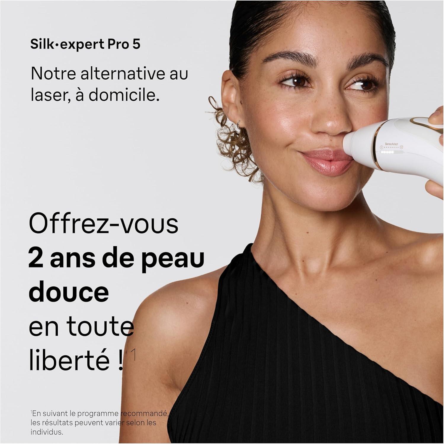 Epilateur Lumiere Pulsee Silk·expert Pro 5, Alternative Au Laser A Domicile, Réduction Semi-Définitive Des Poils, Avec Pochette, Mini Rasoir Visage, Rasoir Femme Gillette Venus, 4 Têtes, PL5412 Blanc