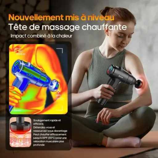 Test AERLANG EM13 : le pistolet de massage chauffant qui fait le job sans se ruiner