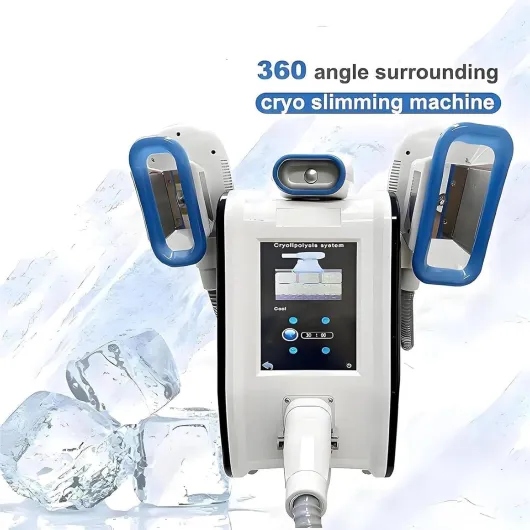 Appareil De Cryolipolyse à 3 Poignées pour L'élimination des Graisses par Le Froid,Appareil De Remodelage Corporel par Cryolipolyse,Appareil De Cryothérapie à 360°,Cryoconservation
