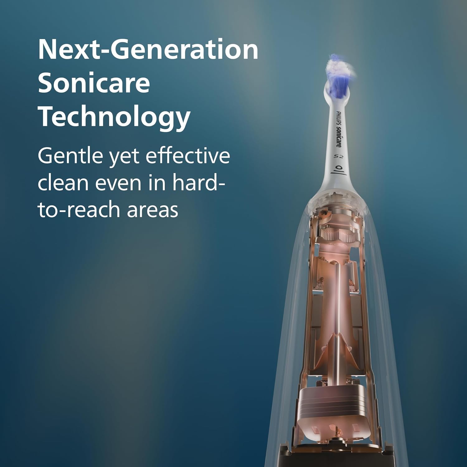 Philips Sonicare 7100 Electric Toothbrush, Sonic Toothbrush with App, 4 Brushing Modes and 3 Intensity Levels, Pressure Alert, EasyStart, SmarTimer, Navy Blue, Model HX7423/01 [New Technology] Sonicare 7100, Navy, 2 Brush Heads