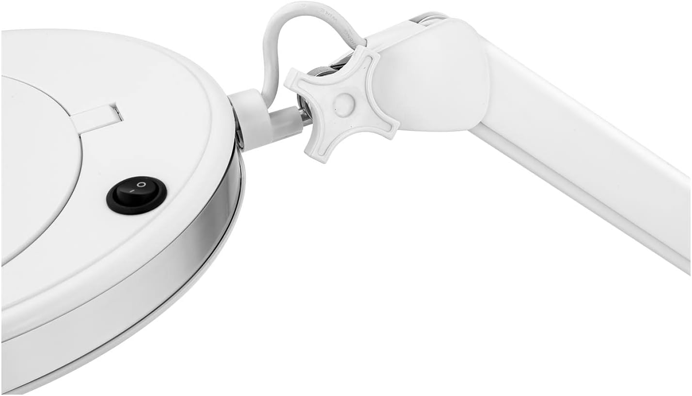 Physa Lampe-Loupe Sur Pied LED Éclairante Esthétique Professionnelle Avec Loupe PHY-6ML-2 (10 W, 72 LED, Flux Lumineux De 820 lm, Réfringence De 5 δ, Hauteur Réglable)