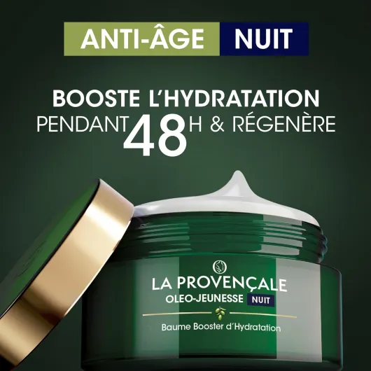 Le Baume de Jouvence Anti-Age Nuit - Soin Visage Nuit - Certifié Bio - Huile d'Olive Bio AOC Provence - Pour Tous Types de Peaux, Même Sensibles - 50 ml (Lot de 2)