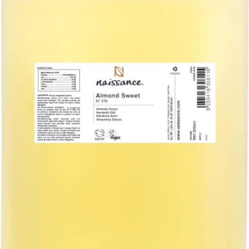 Test Huile d’Amande Douce Naissance 5L : le gros bidon qui fait le job pour les massages et la peau