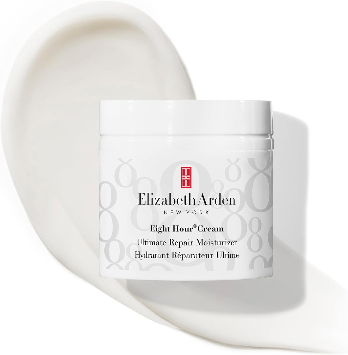 Elizabeth Arden - Eight Hour Cream Ultimate Repair Moisturizer, Crème Visage Hydratante Légère au Squalane, Soin Visage à l'Hydratation Profonde et Durable pour Barrière Cutanée