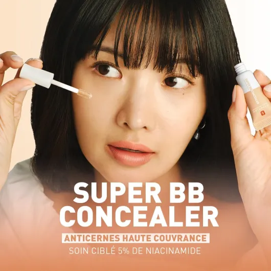 Erborian - Super BB CONCEALER - Anticernes-Soin Haute Couvrance Enrichi en Niacinamide et SPF 25 - Correcteur Yeux Hydratant, Fini Naturel - Cosmétique Coréenne - Caramel 3ml 10 ml (Lot de 1) Nude